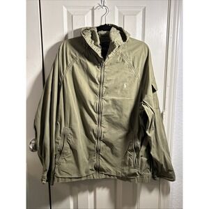 Polo Ralph Lauren Hooded Jacket Mens LT Tall Canvas Green